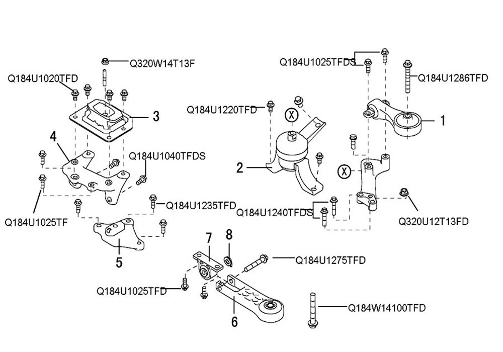 scheme for 4D20D коленвал