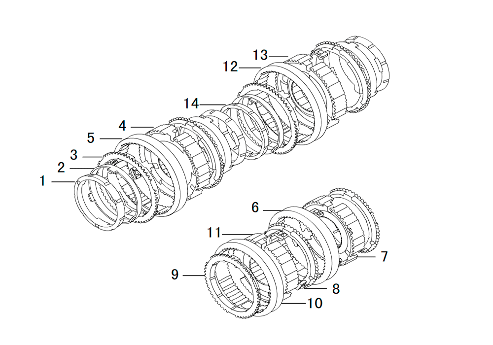 scheme for муфты м ступици переключения передач
