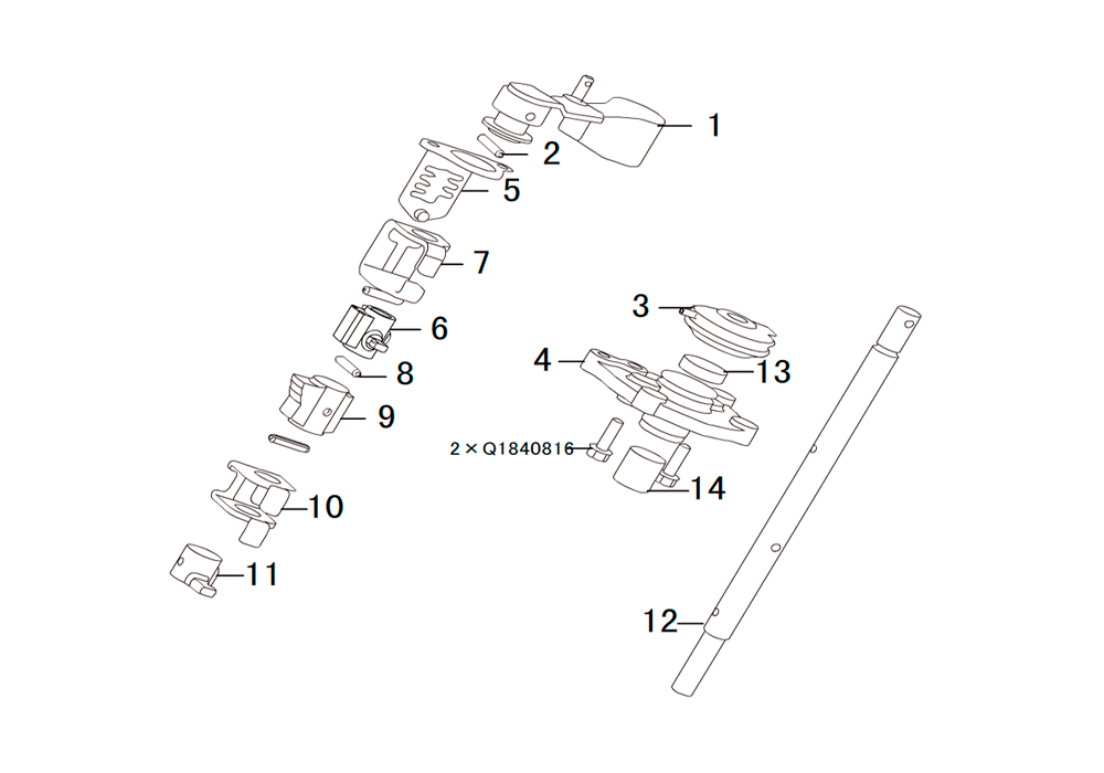 scheme for ВАЛ ПЕРЕКЛЮЧЕНИЯ ПЕРЕДАЧ В СБОРЕ