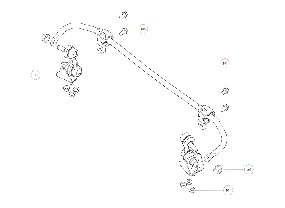 scheme for rear suspension stabilizer