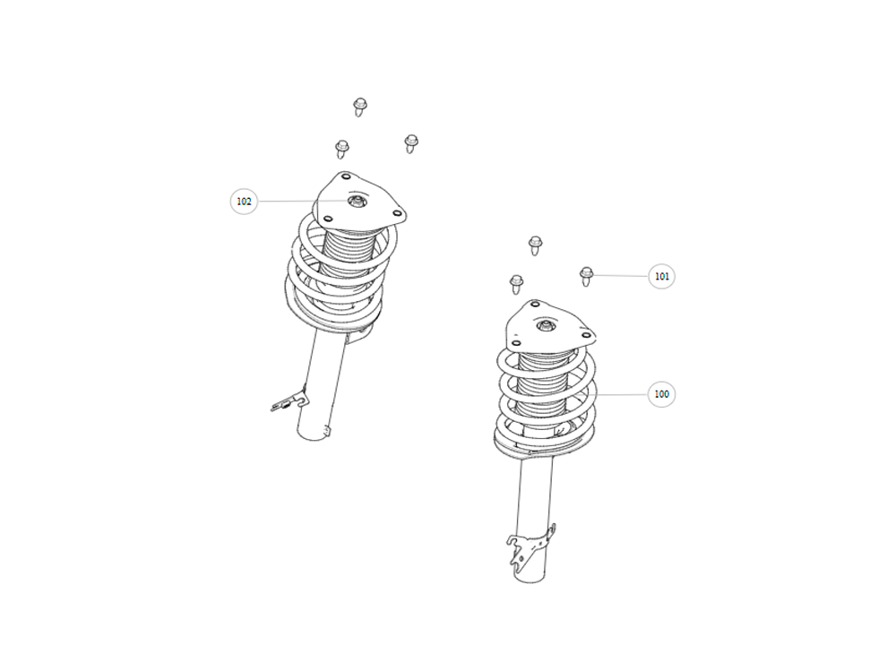 scheme for front shock absorber