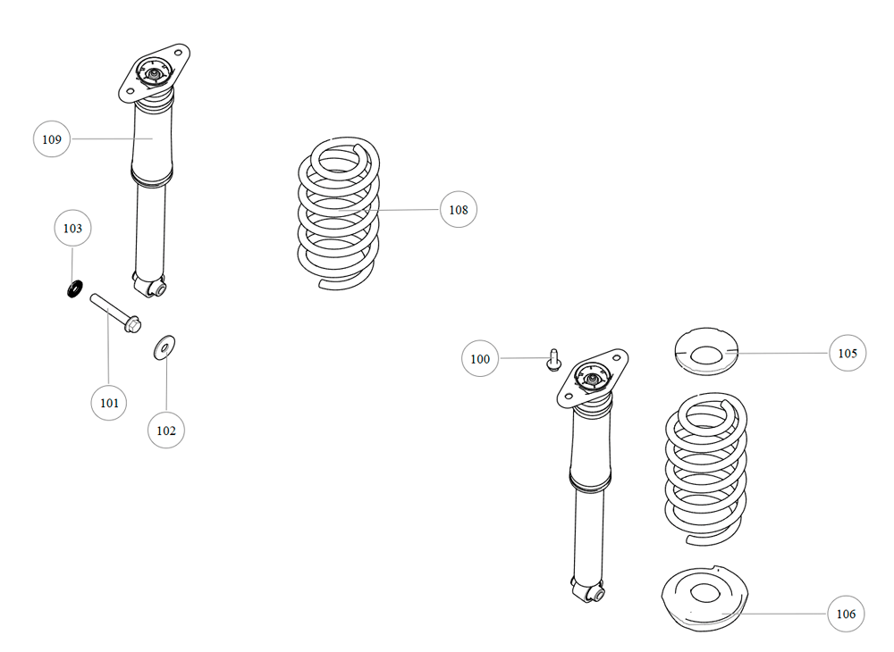scheme for rear shock absorber