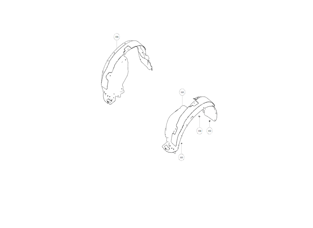 scheme for front splash shield