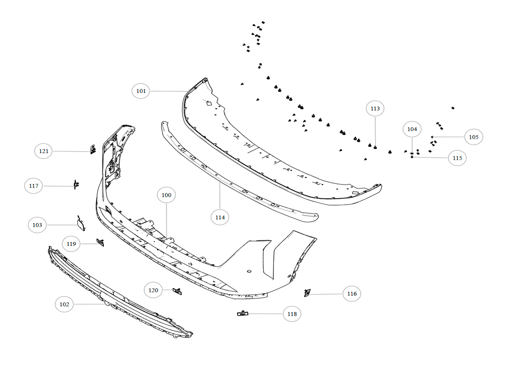scheme for front bumper