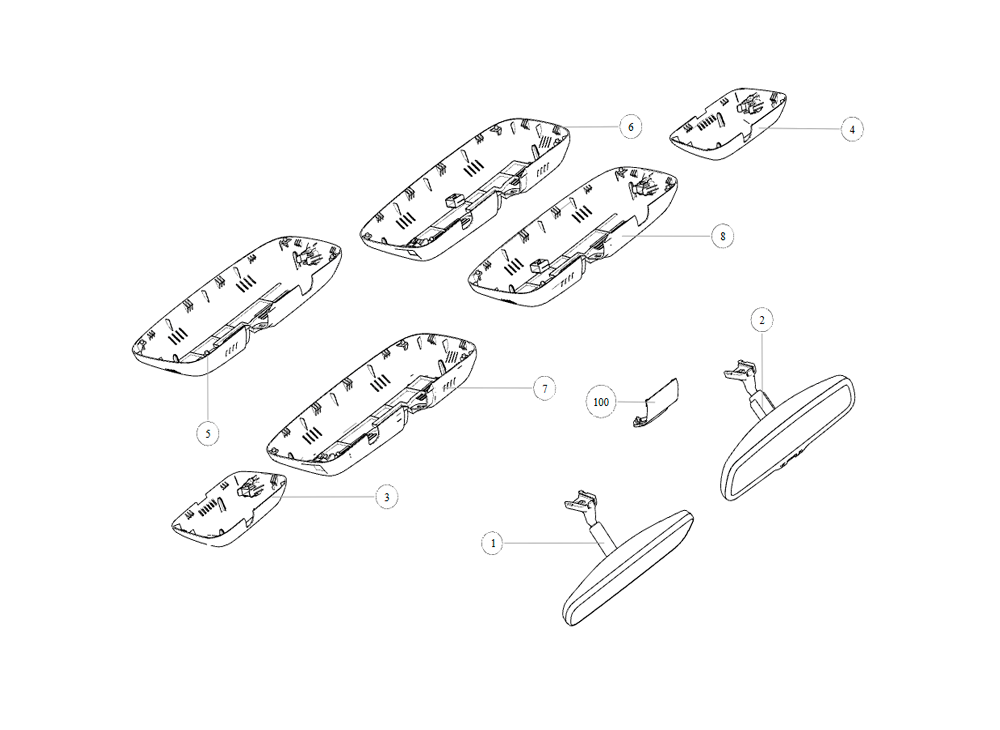scheme for inside rearview mirror