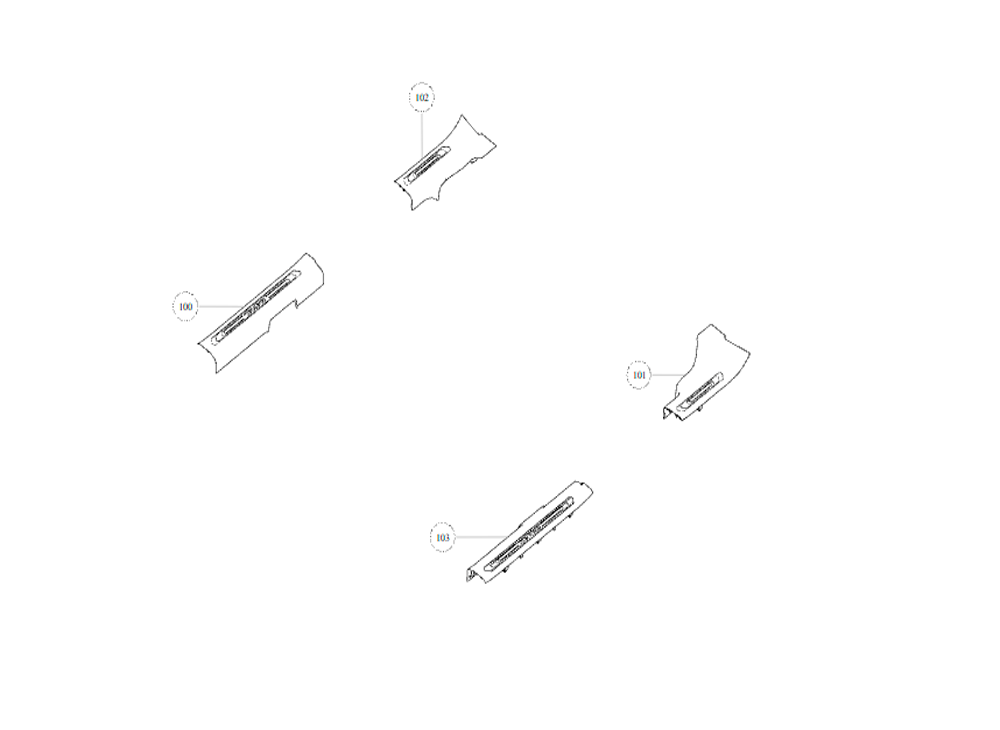 scheme for interior trim,door sill