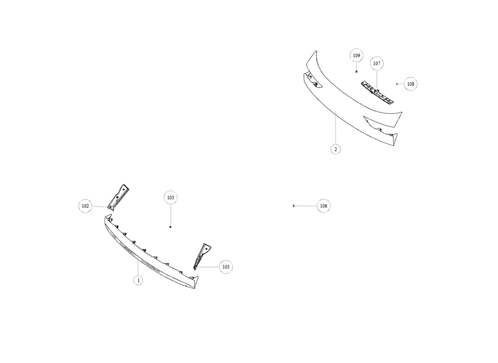 scheme for otr trim panel,tail gate