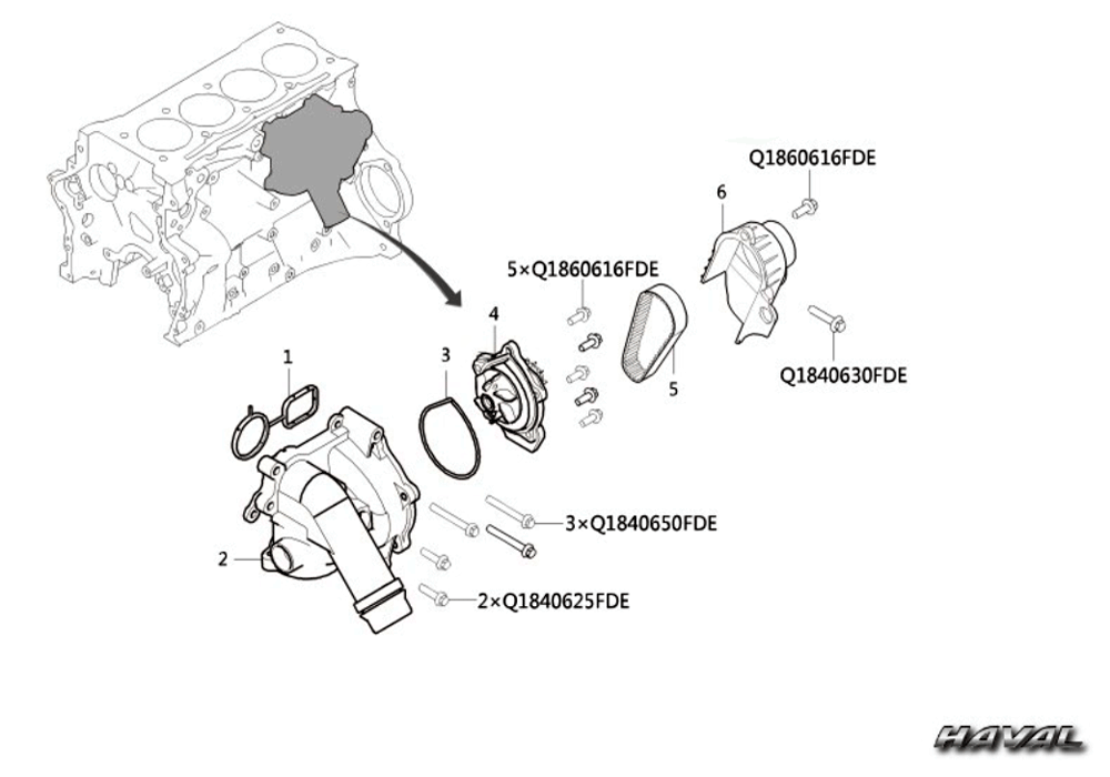 scheme for водяная помпа