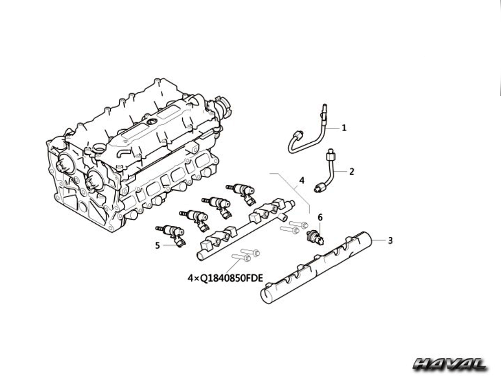 scheme for топливная рейка