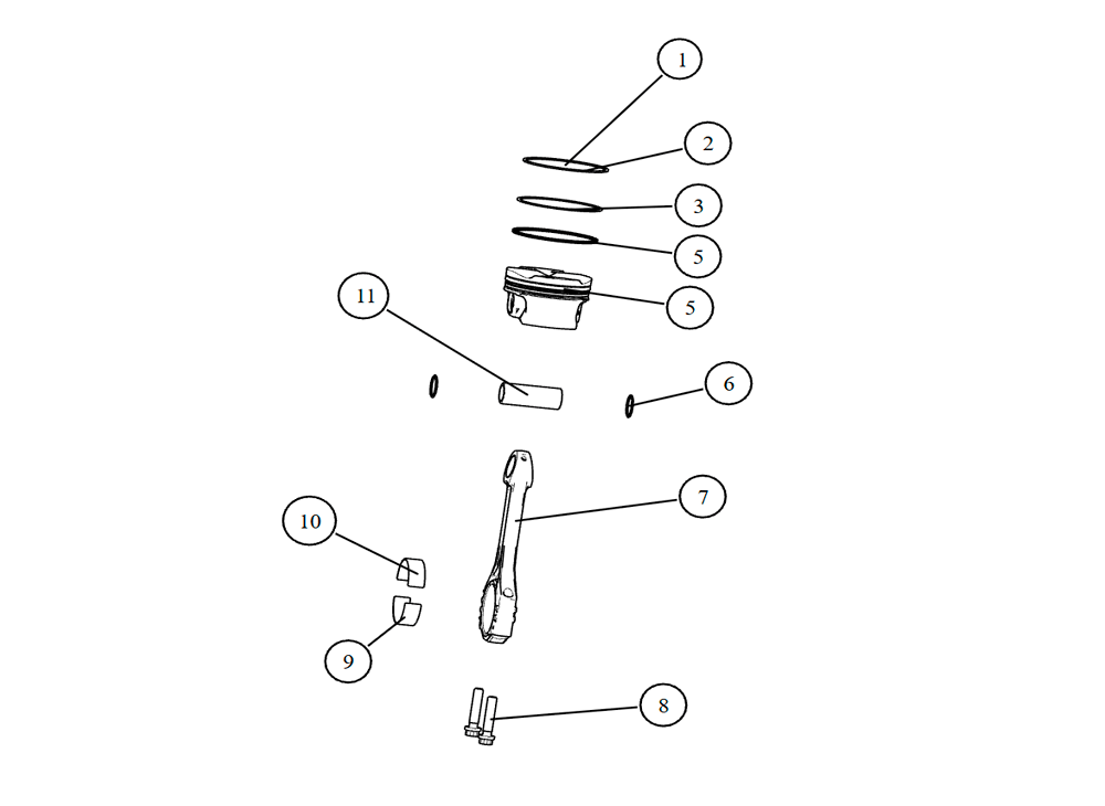 scheme for piston and connecting rod assembly