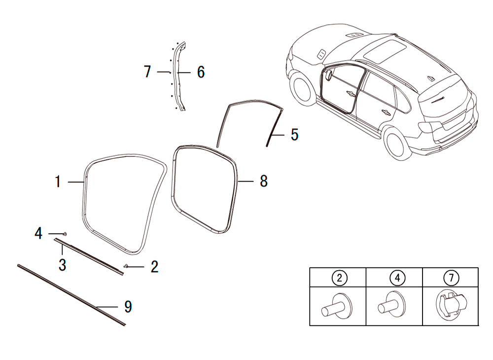 scheme for уплотнители передних дверей