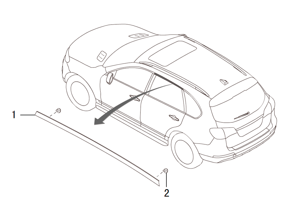 scheme for наружный уплотнитель задней двери