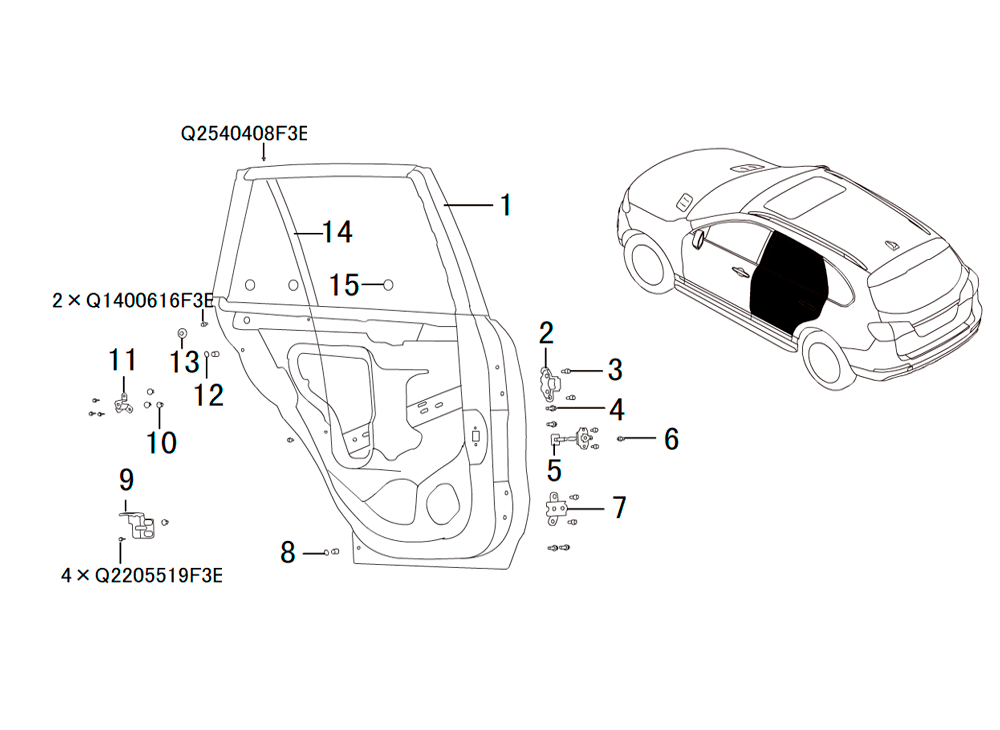 scheme for задняя дверь