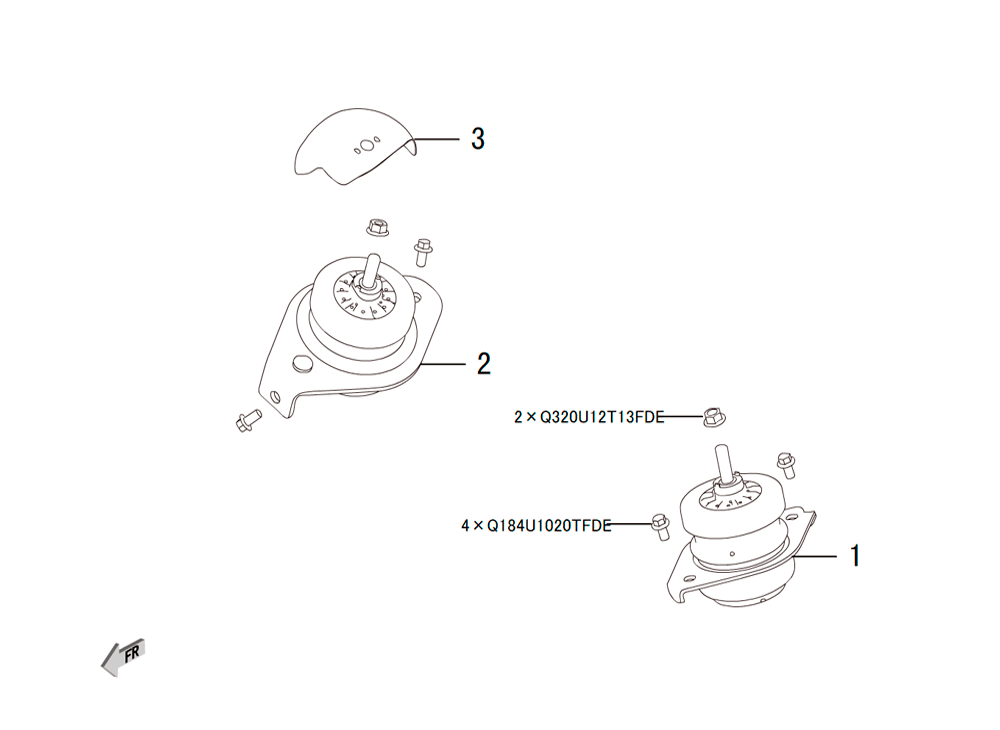 scheme for подушки двигателя