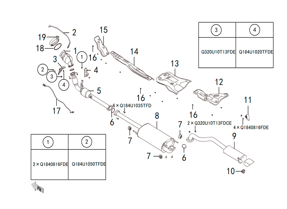 scheme for выхлопные системы