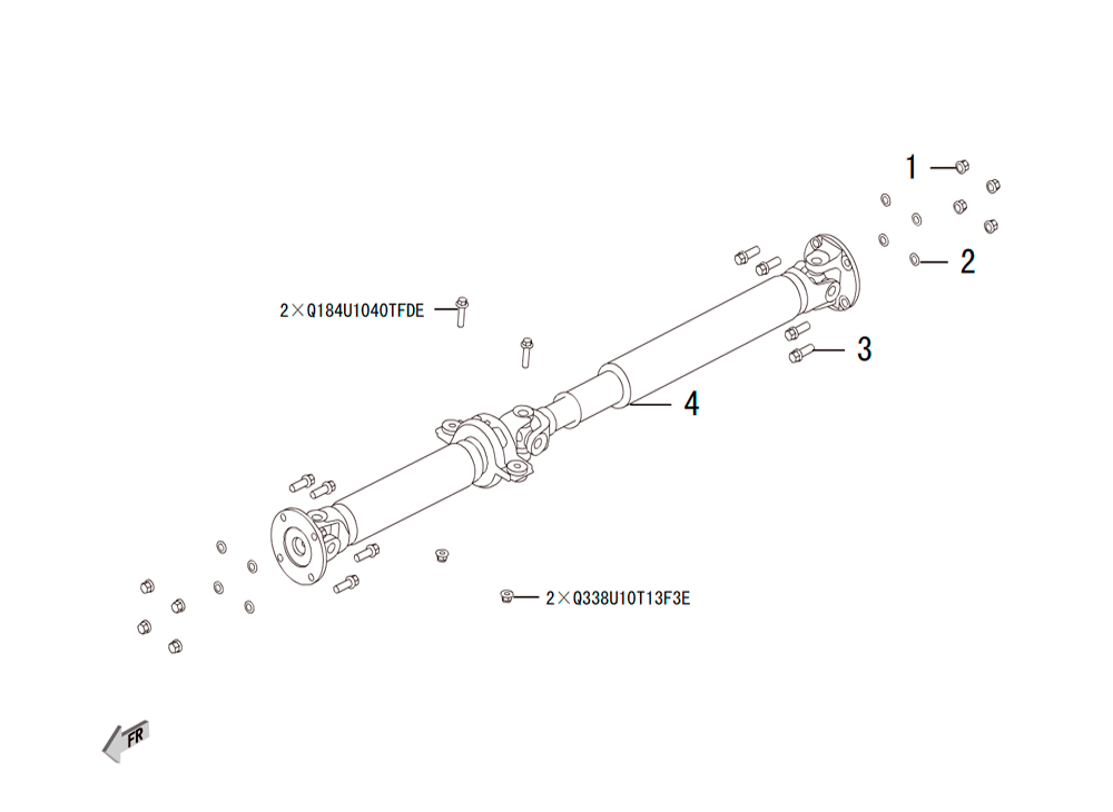 scheme for задний карданный вал
