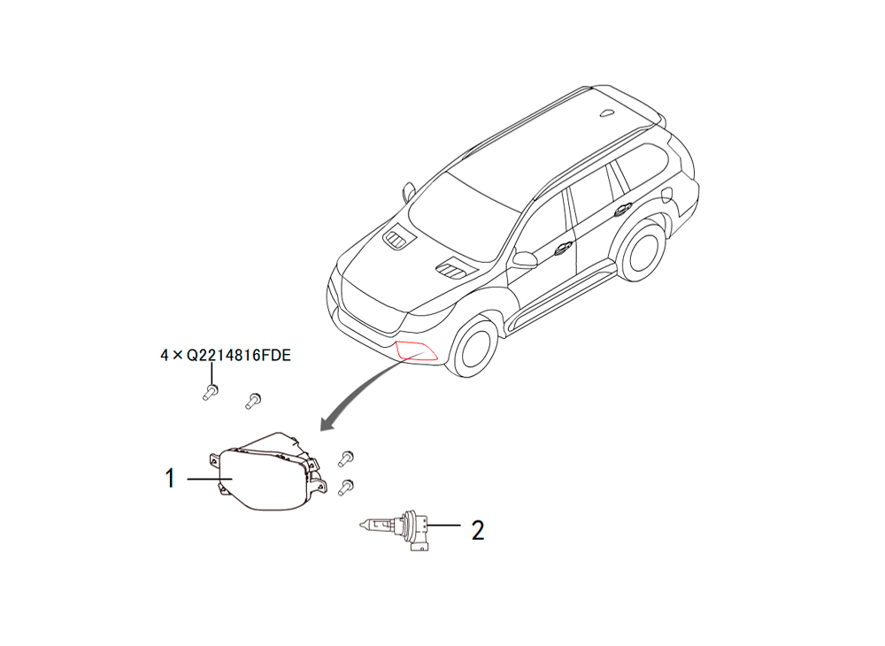 scheme for передние противотуманные фары