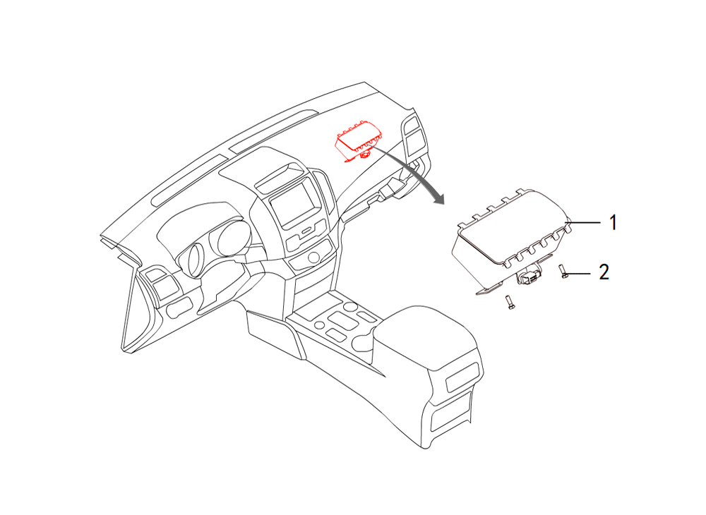 scheme for пассажирский AIR BAG