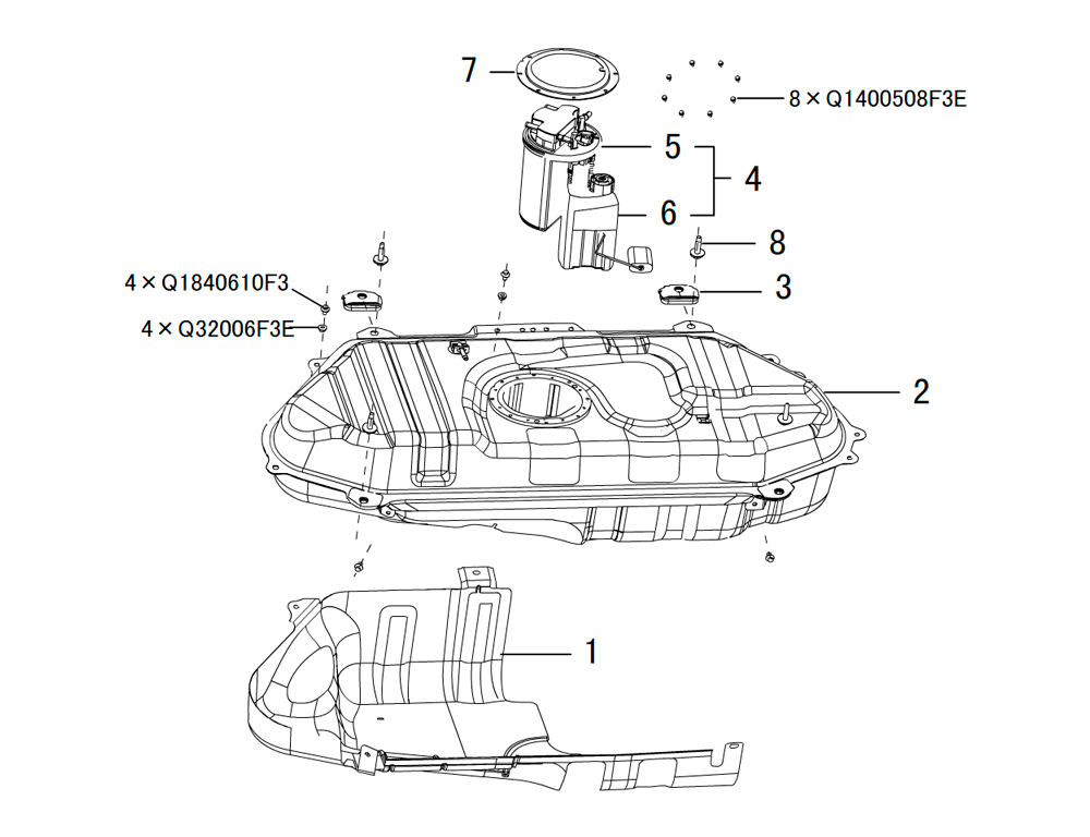 scheme for топливный бак