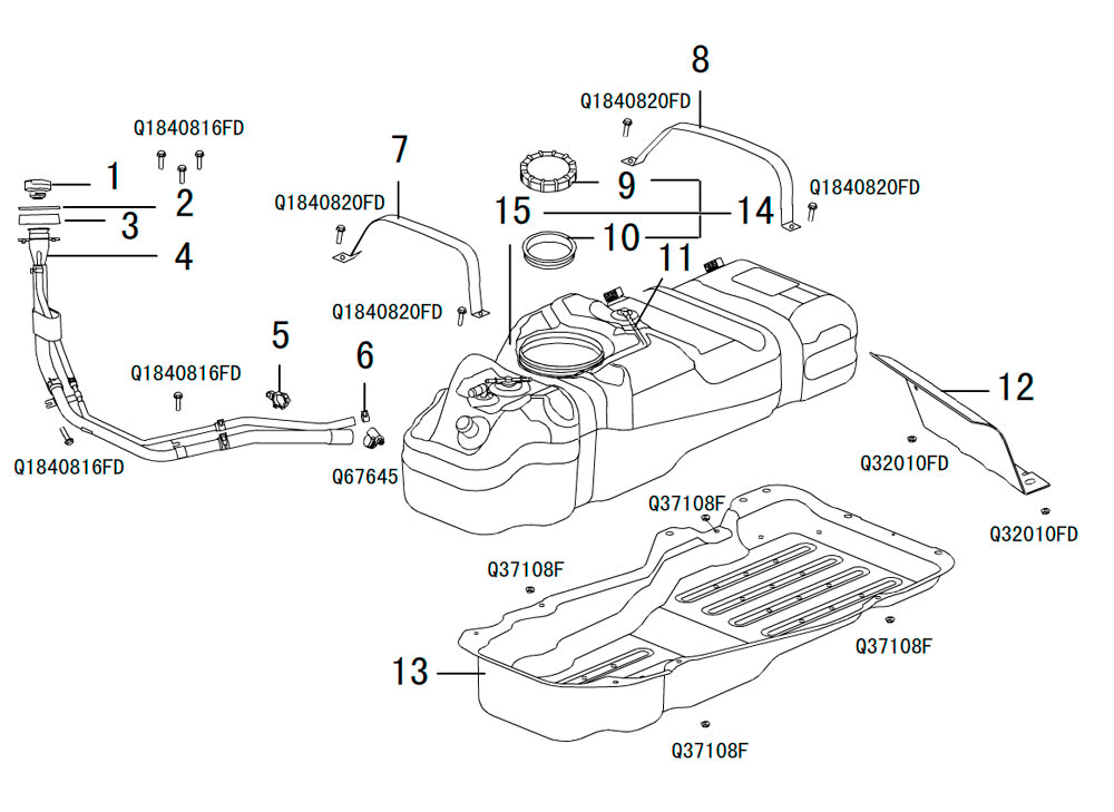 scheme for бак топливный