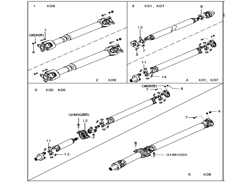 scheme for вал карданный
