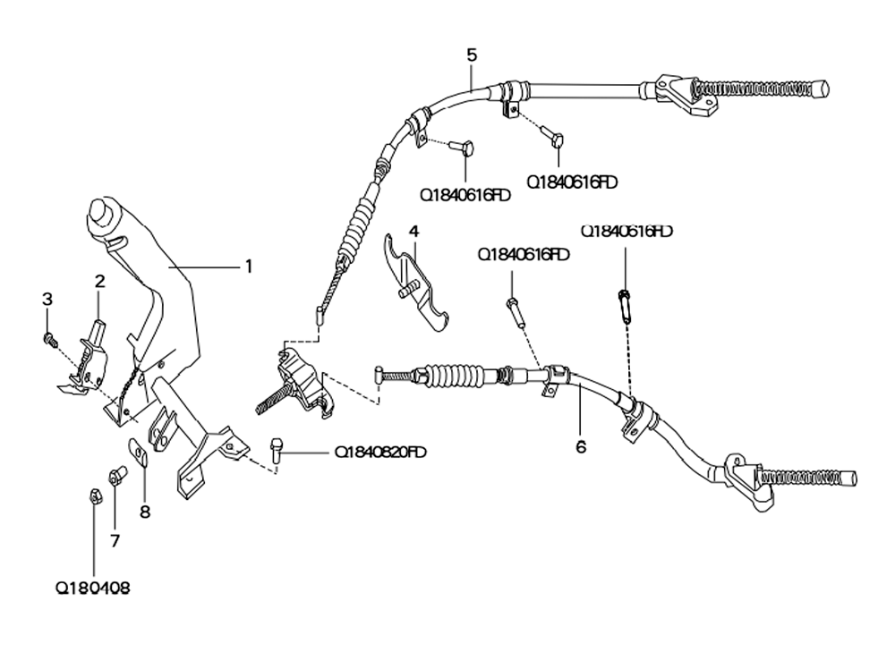 scheme for тормоз стояночный в сборе
