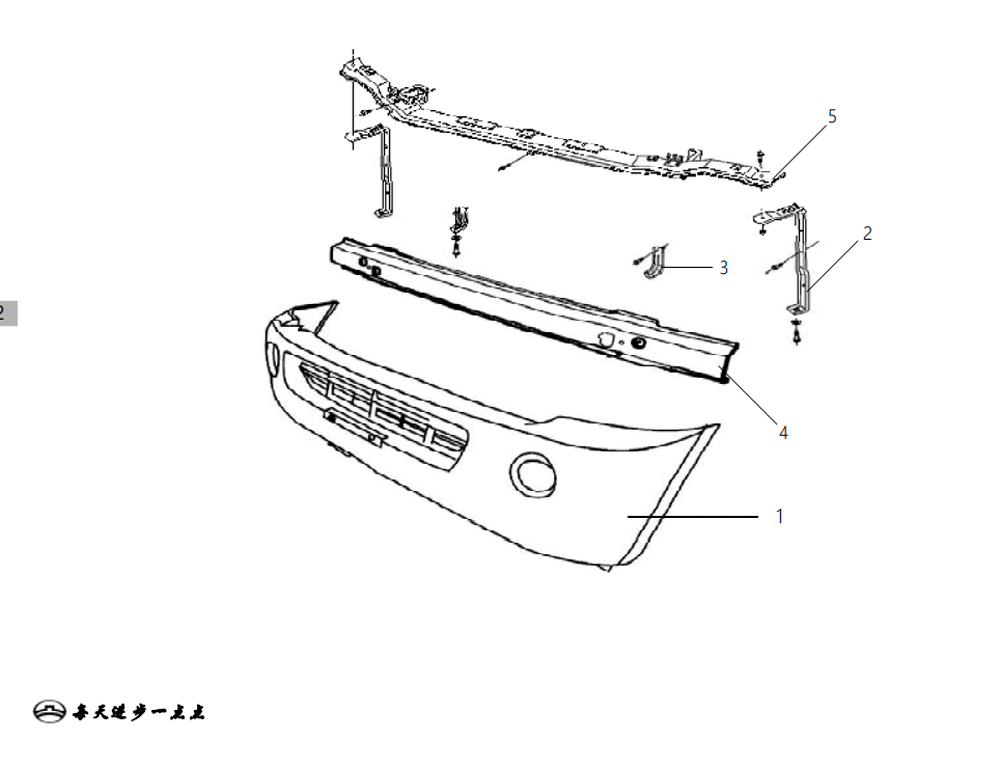 scheme for бампер передний