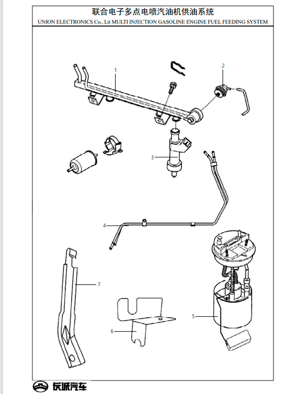 scheme for UNION ELECTRONICS Co., LitMULTI POINT ELECTRONIC INJECTION GASOLINE EN
