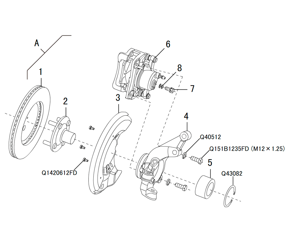 scheme for передний тормоз