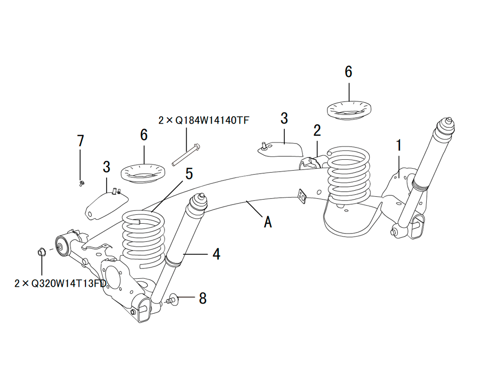 scheme for задняя подвеска