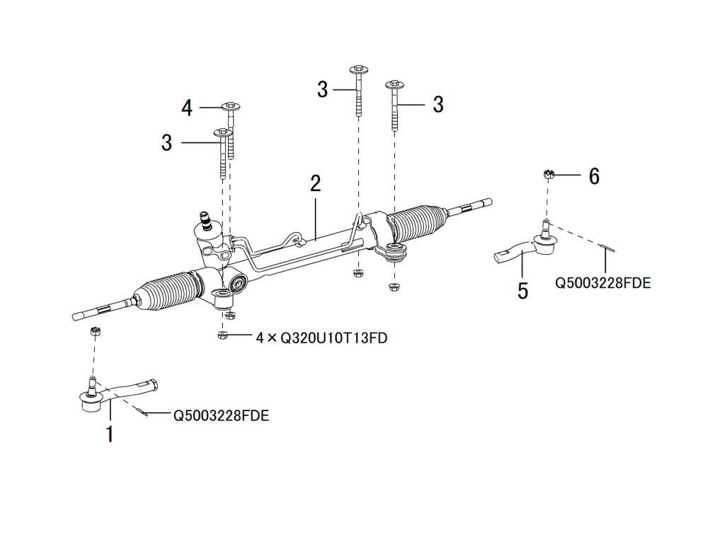 scheme for рулевая рейка