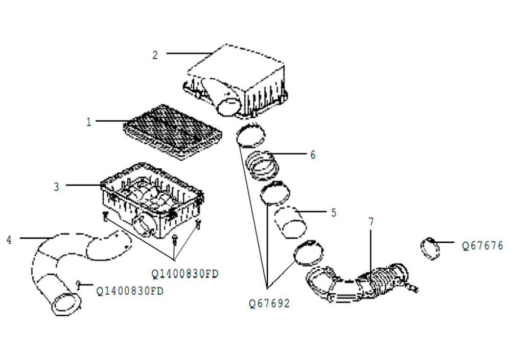scheme for фильтр воздушный