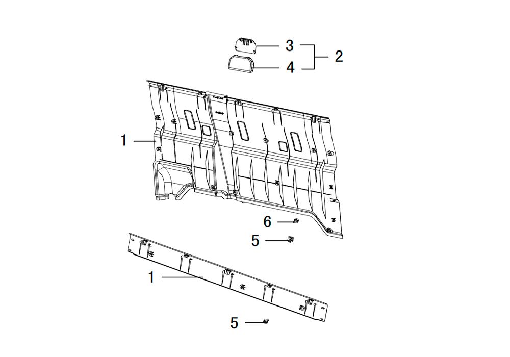 scheme for трим панели грузового отсека