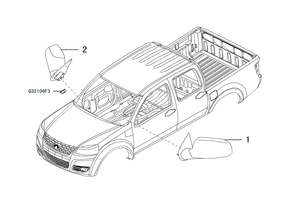 scheme for наружные зеркала заднего вида