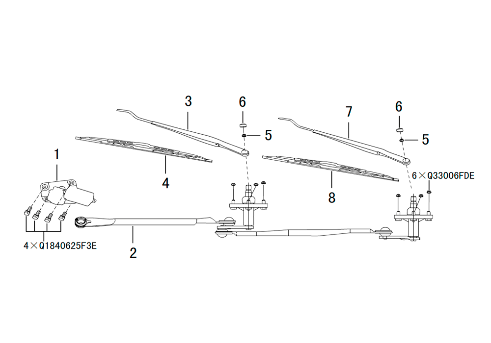 scheme for трапеция стеклоочеслителя