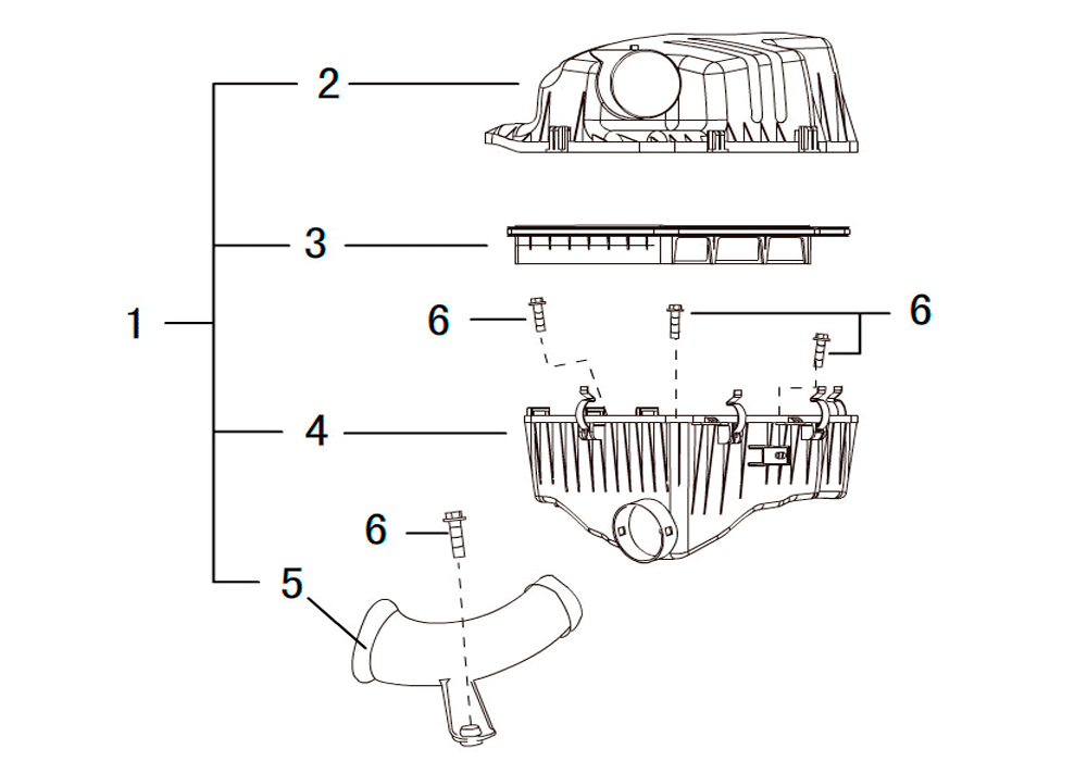 scheme for воздушный фильтр 4D20