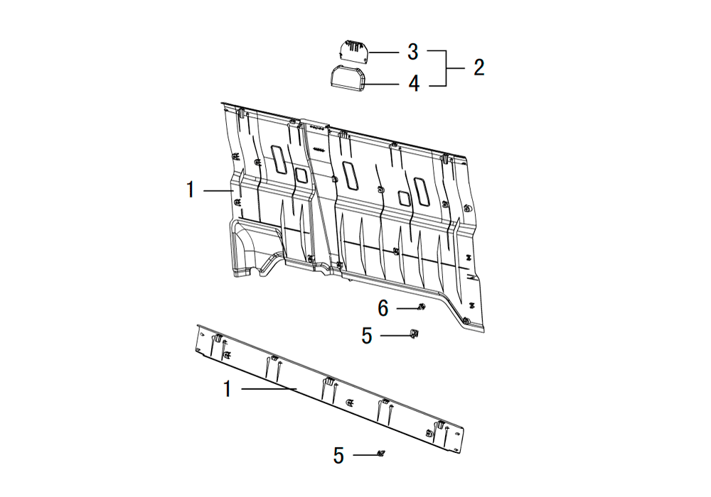scheme for трим панели грузового отсека