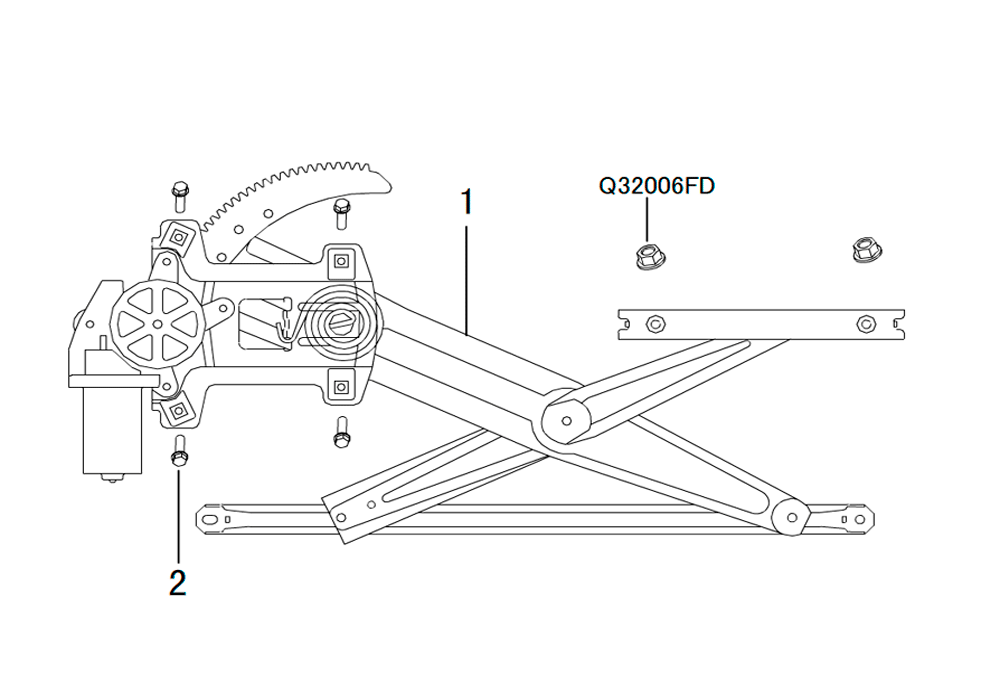 scheme for механизм поднятия стекла   дверей