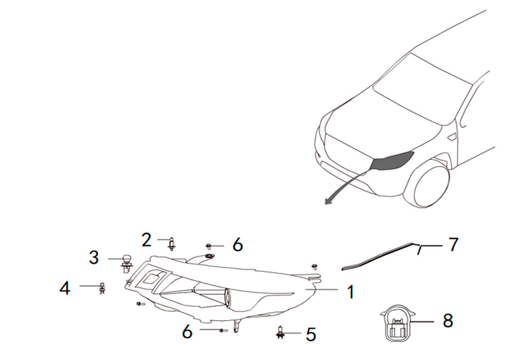 scheme for передние фары