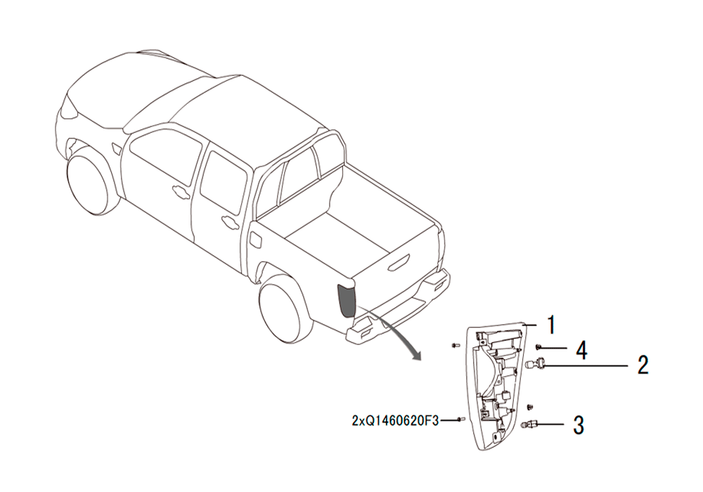 scheme for задние фары