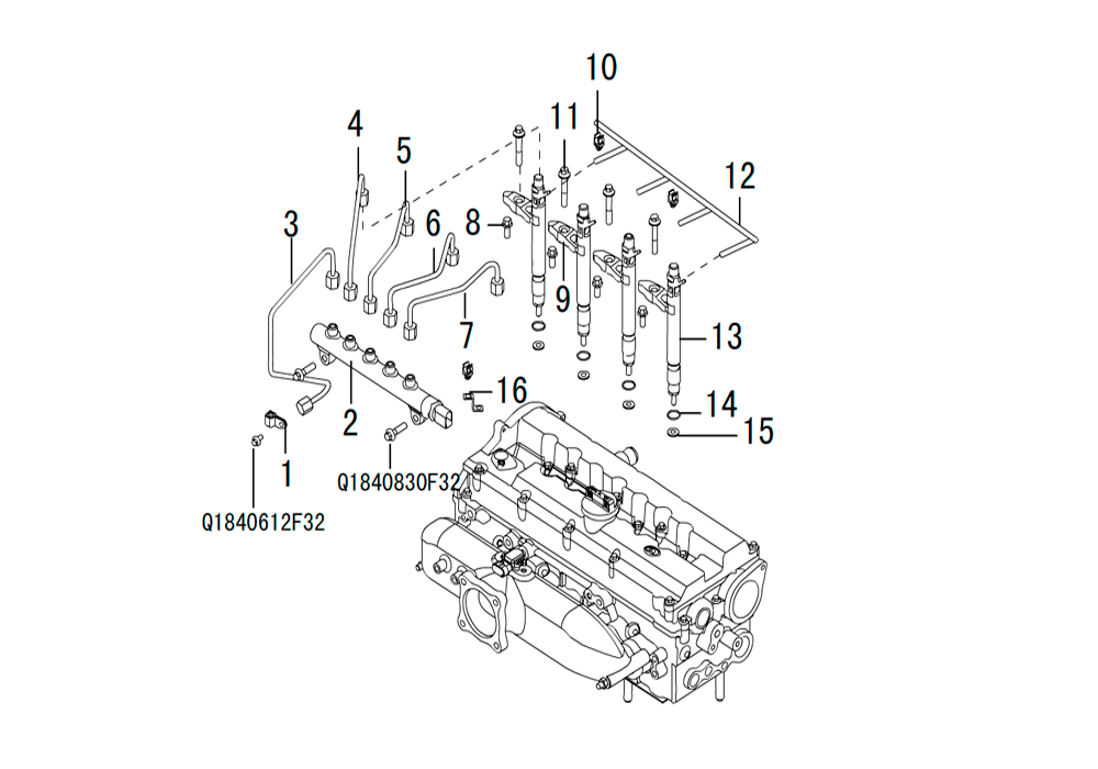scheme for топливные форсунки