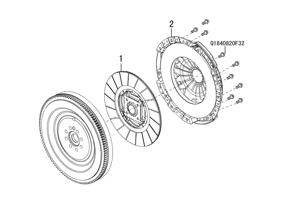 scheme for сцепление