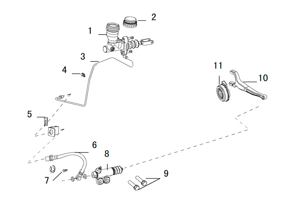 scheme for рабочий цилиндр сцепления 4G69