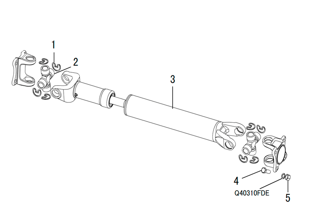 scheme for передний карданный вал 4D20 / 4G69