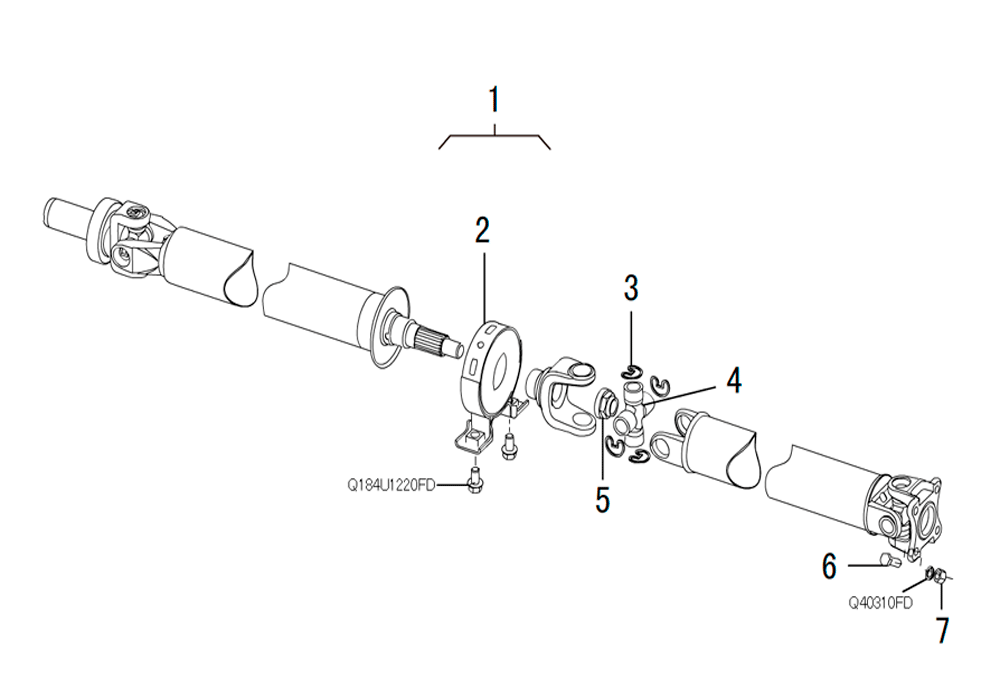scheme for задний карданный вал 4G69 2WD