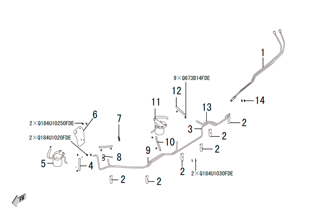scheme for топливо провод 4D20