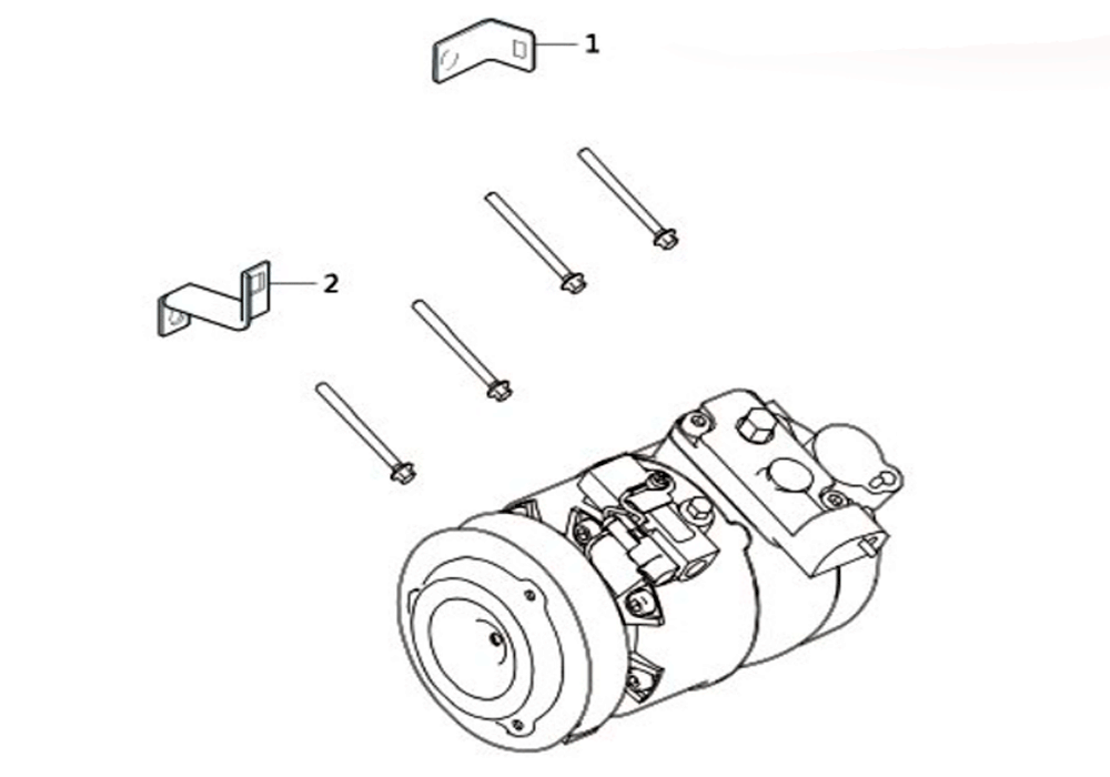 scheme for кронштейн компрессора