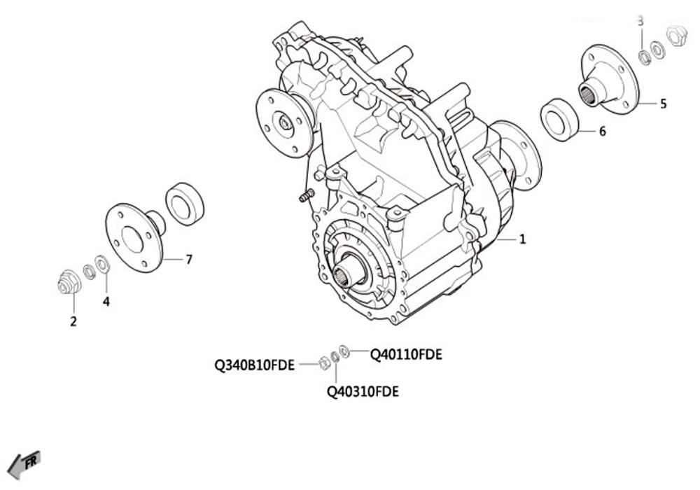 scheme for раздаточная коробка