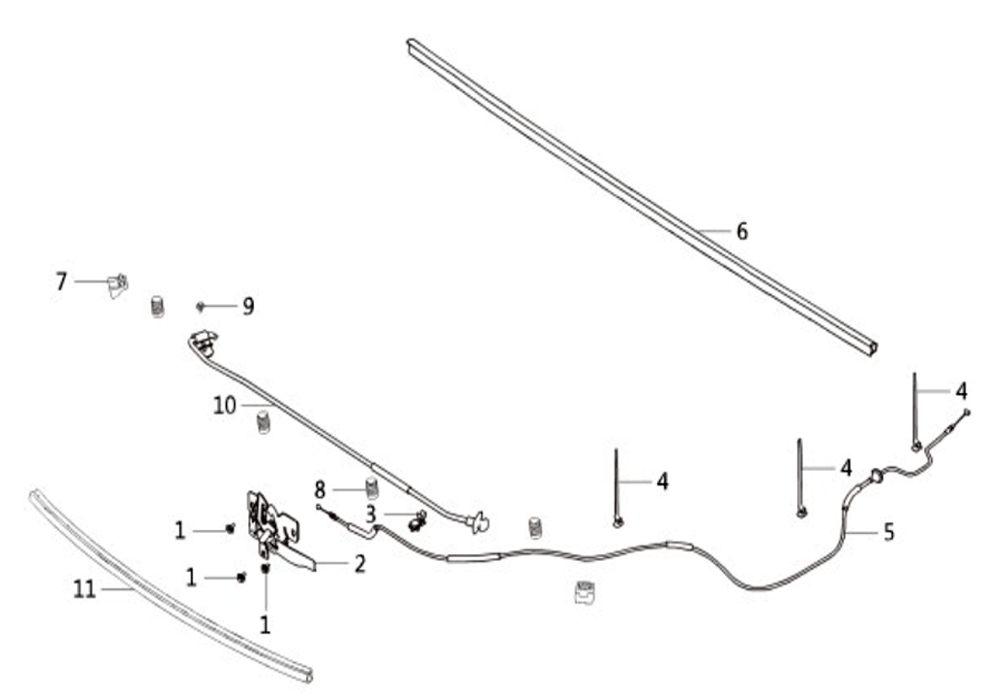 scheme for блокировка капота