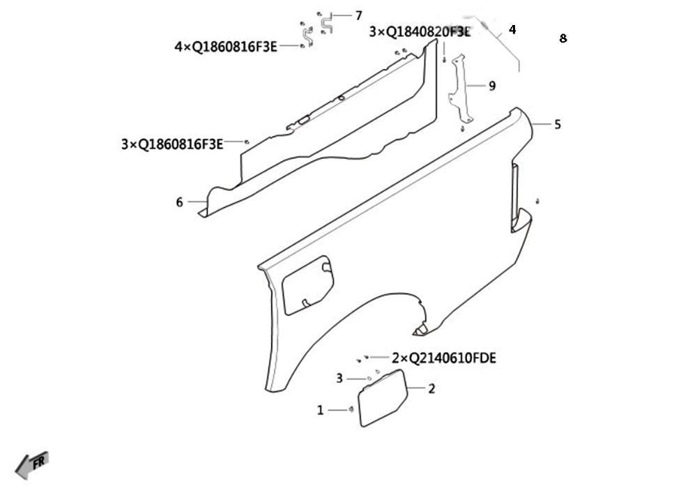 scheme for боковая панель грузового отсека